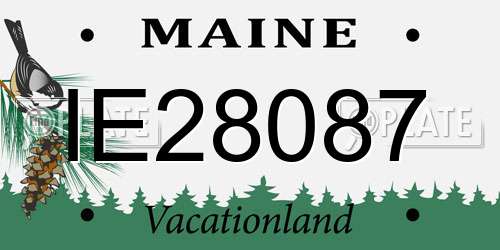IE28087 Maine License Plate
