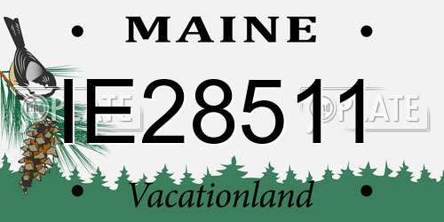 IE28511 Maine License Plate