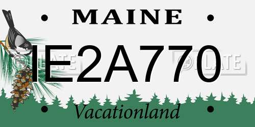 IE2A770 Maine License Plate
