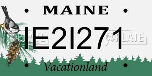 IE2I271 Maine License Plate