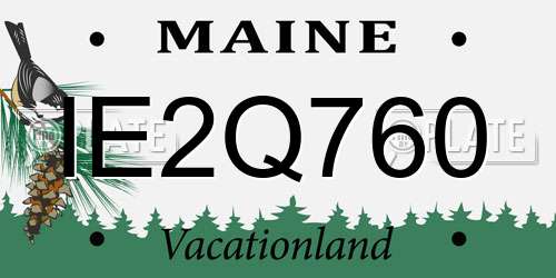 IE2Q760 Maine License Plate