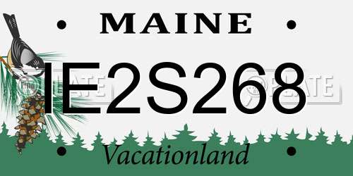 IE2S268 Maine License Plate