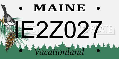 IE2Z027 Maine License Plate
