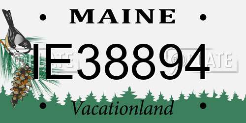 IE38894 Maine License Plate