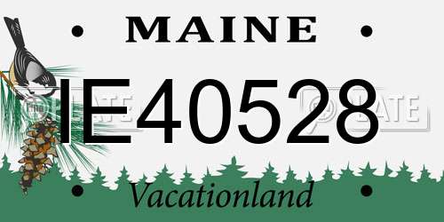 IE40528 Maine License Plate