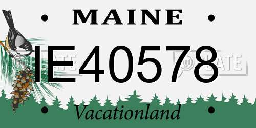 IE40578 Maine License Plate