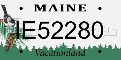 IE52280 Maine License Plate