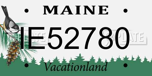 IE52780 Maine License Plate