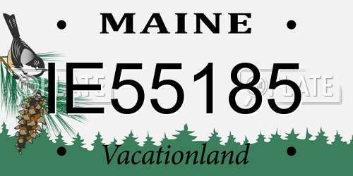 IE55185 Maine License Plate