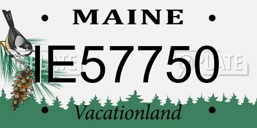 IE57750 Maine License Plate