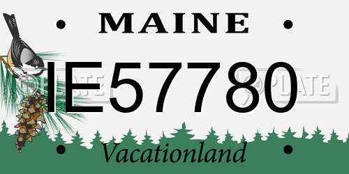 IE57780 Maine License Plate