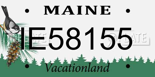 IE58155 Maine License Plate