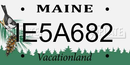 IE5A682 Maine License Plate