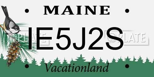 IE5J2S Maine License Plate