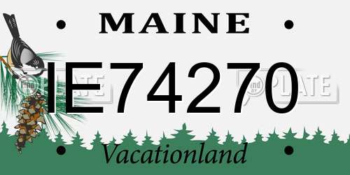 IE74270 Maine License Plate