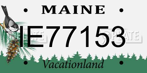 IE77153 Maine License Plate