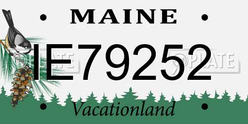 IE79252 Maine License Plate