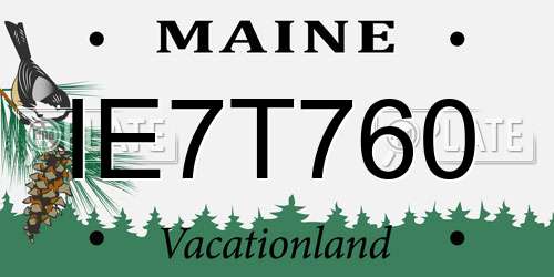 IE7T760 Maine License Plate