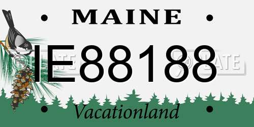 IE88188 Maine License Plate