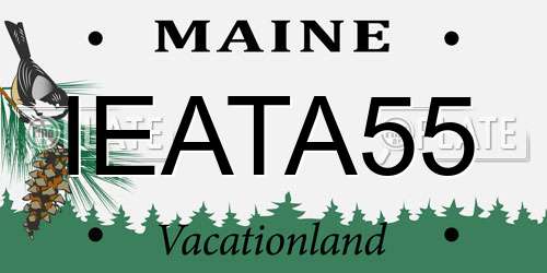 IEATA55 Maine License Plate
