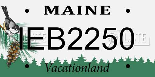 IEB2250 Maine License Plate