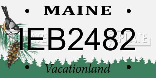 IEB2482 Maine License Plate