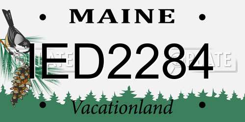 IED2284 Maine License Plate