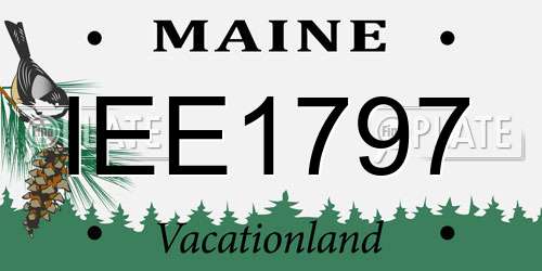IEE1797 Maine License Plate