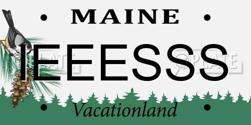 IEEESSS Maine License Plate