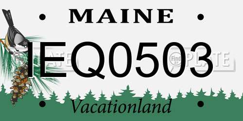 IEQ0503 Maine License Plate