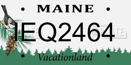 IEQ2464 Maine License Plate