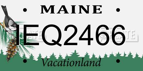 IEQ2466 Maine License Plate