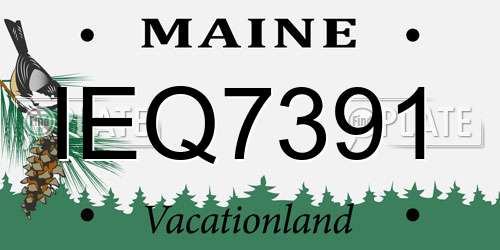 IEQ7391 Maine License Plate