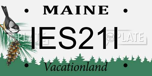 IES21I Maine License Plate