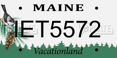 IET5572 Maine License Plate