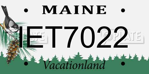 IET7022 Maine License Plate
