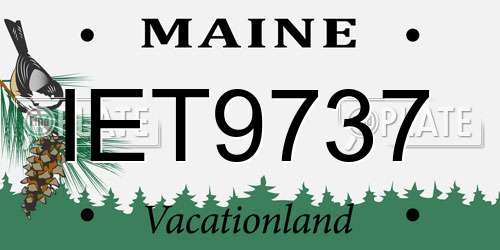IET9737 Maine License Plate