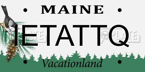 IETATTQ Maine License Plate