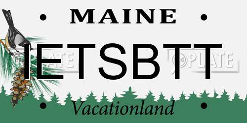 IETSBTT Maine License Plate