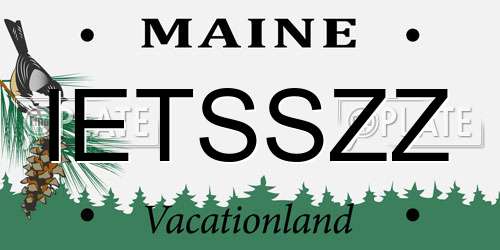 IETSSZZ Maine License Plate