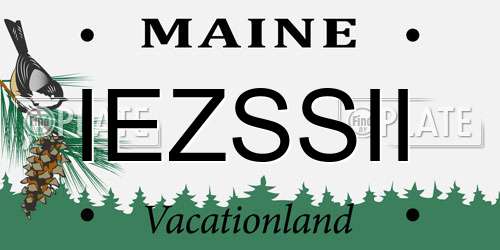 IEZSSII Maine License Plate