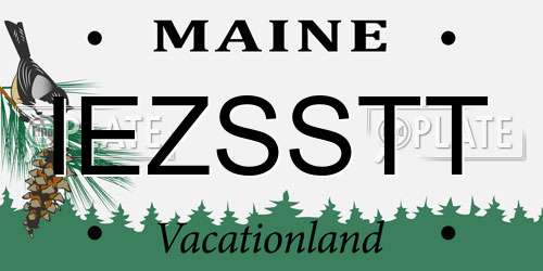 IEZSSTT Maine License Plate