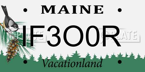 IF3O0R Maine License Plate