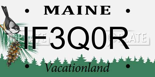 IF3Q0R Maine License Plate