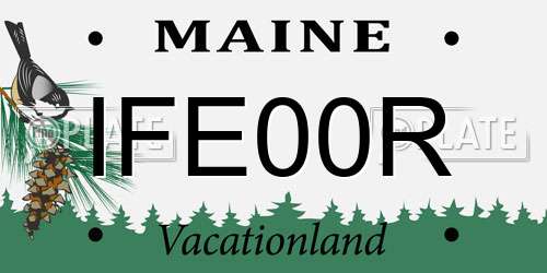 IFE00R Maine License Plate