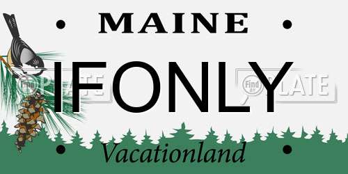 IFONLY Maine License Plate