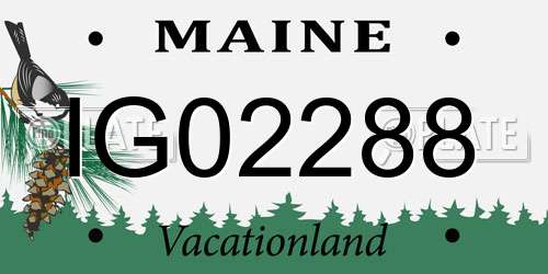 IG02288 Maine License Plate