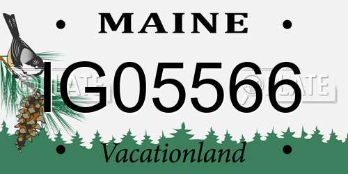 IG05566 Maine License Plate