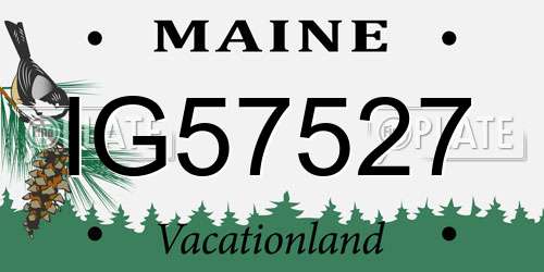 IG57527 Maine License Plate