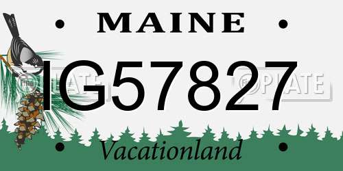 IG57827 Maine License Plate